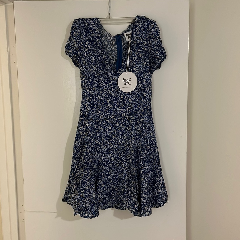 Princess Polly Mini blue/white floral dress